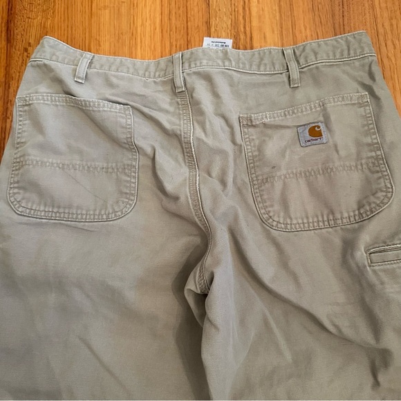Carhartt Canvas Pants Men's 38 x 34 Relaxed Fit Beige Tan Work Utility (T) - Picture 3 of 16